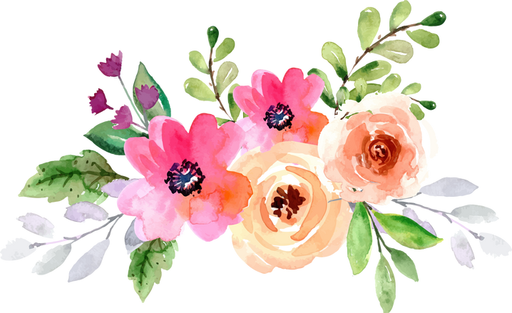 Floral Bouquet Watercolor Cutout